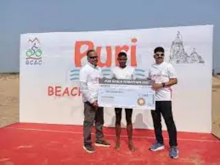3rd Puri Beach Marathon sand design